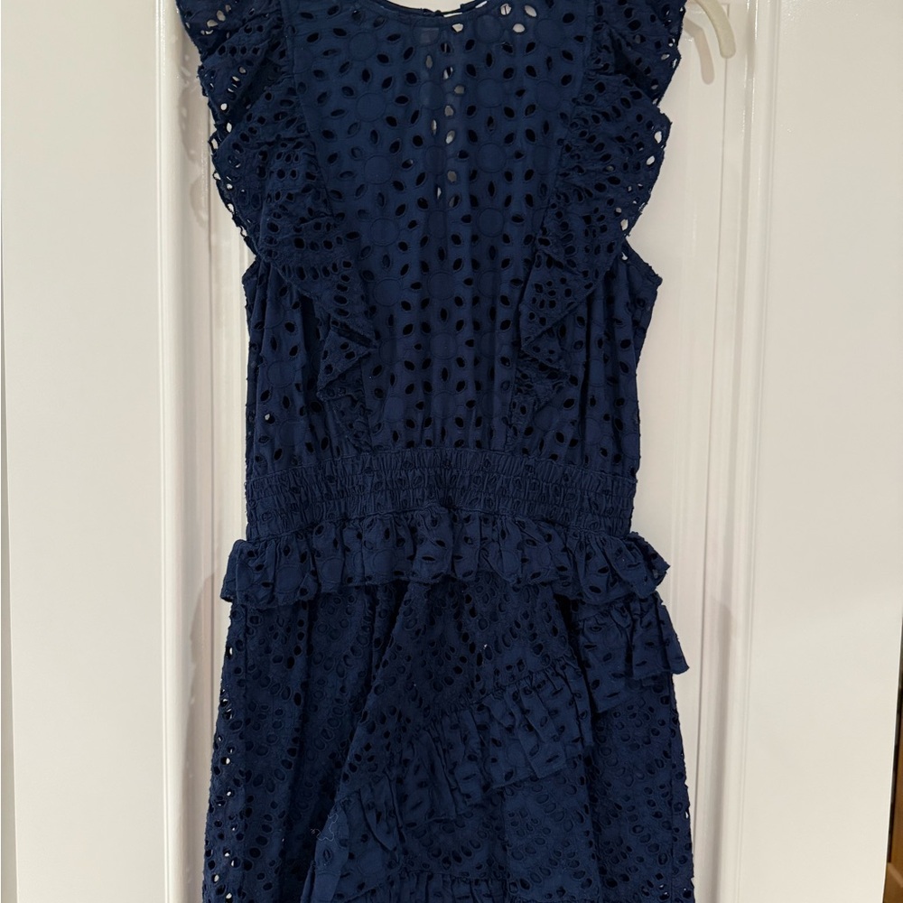 Misa Los Angeles Blue Sleeveless Mini Sundress